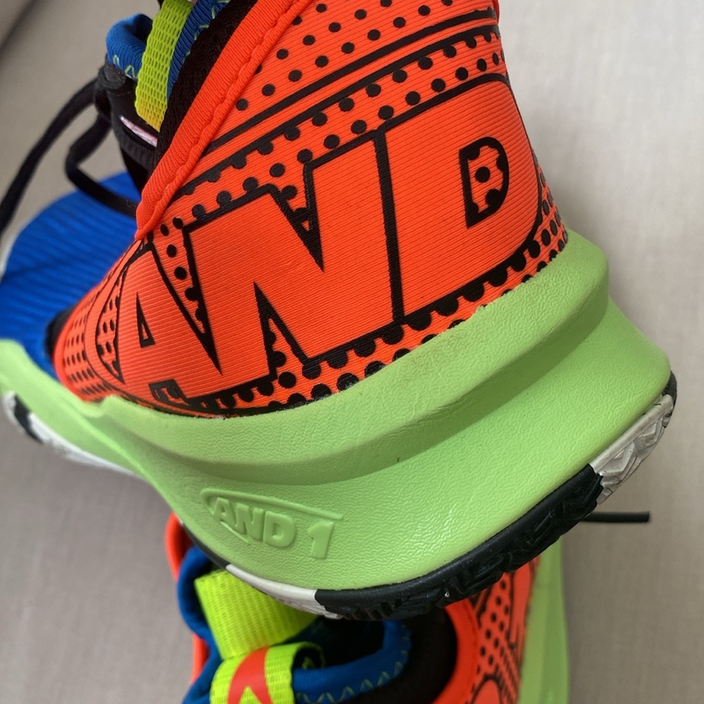 NWOT AND1 Blue and Orange Sneakers Vibrant Design Athletic size 7.5 - Picture 13 of 13